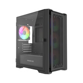 Корпус Powercase ByteFlow Micro Black, Tempered Glass, 4х 120mm ARGB fans, ARGB HUB, чёрный, mATX  (CAMBFB-A4)
