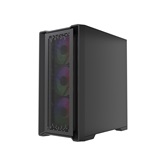 Корпус Powercase ByteFlow Micro Black, Tempered Glass, 4х 120mm ARGB fans, ARGB HUB, чёрный, mATX  (CAMBFB-A4)