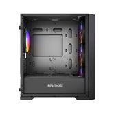 Корпус Powercase ByteFlow Micro Black, Tempered Glass, 4х 120mm ARGB fans, ARGB HUB, чёрный, mATX  (CAMBFB-A4)