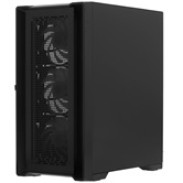 Корпус Powercase ByteFlow Micro Black, Tempered Glass, 4х 120mm ARGB fans, ARGB HUB, чёрный, mATX  (CAMBFB-A4)