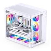 Корпус JONSBO TK-3 White, TG (aquarium), mini-ITX, mATX, ATX, белый