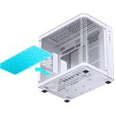 Корпус JONSBO TK-3 White, TG (aquarium), mini-ITX, mATX, ATX, белый