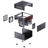 Корпус JONSBO N4 Black, 1x120mm Fan, mini-ITX, SFX, черный