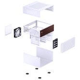 Корпус JONSBO N4 White, 1x120mm Fan, mini-ITX, SFX, белый