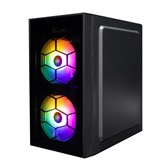 Корпус 1STPLAYER FIREBASE X1 Black / mATX / 3x120mm FRGB fans / X1-BK-3F1