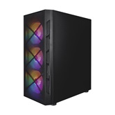 Корпус 1STPLAYER FIREBASE XP Black / ATX / 4x120mm FRGB fans / XP-BK-4F1