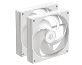 Вентилятор ID-COOLING AS-140-W DUET (2 in 1) 140x140x25мм (32шт./кор, PWM, резиновые углы, белый, 300-1800об/мин, супертихий)  BOX