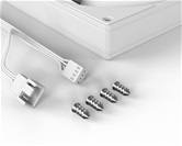 Вентилятор ID-COOLING AS-140-W DUET (2 in 1) 140x140x25мм (32шт./кор, PWM, резиновые углы, белый, 300-1800об/мин, супертихий)  BOX