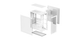 Корпус Deepcool CG580 WH, TG (aquarium), mini-ITX, mATX, ATX, белый