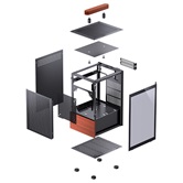 Корпус JONSBO T6 Black, TG, mini-ITX, черный