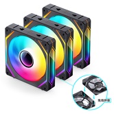 Вентилятор JONSBO ZL-120B(3 in 1) Black 120х120х25мм (24шт/кор, ARGB LED, 800-1800об/мин, черный) Retail