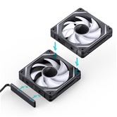 Вентилятор JONSBO ZL-120B(3 in 1) Black 120х120х25мм (24шт/кор, ARGB LED, 800-1800об/мин, черный) Retail