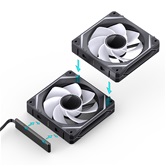 Вентилятор JONSBO ZL-120BR(3 in 1) Black 120х120х25мм REVERSE (24шт/кор, ARGB LED, 800-1800об/мин, черный) Retail