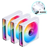 Вентилятор JONSBO ZK-120W(3 in 1) White 120х120х25мм (24шт/кор, ARGB LED, 800-2200об/мин, белый) Retail