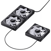 Вентилятор JONSBO ZK-120BR(3 in 1) Black 120х120х25мм REVERSE (24шт/кор, ARGB LED, 800-1800об/мин, черный) Retail