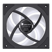 Вентилятор JONSBO ZK-120BR(3 in 1) Black 120х120х25мм REVERSE (24шт/кор, ARGB LED, 800-1800об/мин, черный) Retail