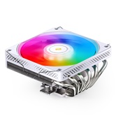 Кулер JONSBO HP-600 White LGA1700/1200/115X/AM5/AM4 низкопрофильный 66мм (27шт/кор, TDP 210W, PWM, 120mm ARGB Fan, 6 тепловых трубок, белый, 4-pin) Retail