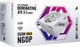 Блок питания 1STPLAYER NGDP GOLD 850W White / ATX 3.1, APFC, 80 PLUS Gold, LLC+DC-DC, full Japan solid-state caps, 120mm fan, full modular / HA-850BA4-WH