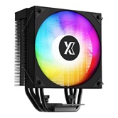 Кулер XASTRA AR400 ARGB BK  LGA1851/1700/1200/115X/AM5/AM4 (20шт/кор, TDP 220W, 4 тепл.трубки , PWM FAN ARGB 120mm , top cover with ARGB led,  black heatsink ) RET