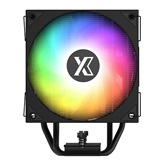 Кулер XASTRA AR400 ARGB BK  LGA1851/1700/1200/115X/AM5/AM4 (20шт/кор, TDP 220W, 4 тепл.трубки , PWM FAN ARGB 120mm , top cover with ARGB led,  black heatsink ) RET