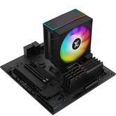 Кулер XASTRA AR400 ARGB BK  LGA1851/1700/1200/115X/AM5/AM4 (20шт/кор, TDP 220W, 4 тепл.трубки , PWM FAN ARGB 120mm , top cover with ARGB led,  black heatsink ) RET