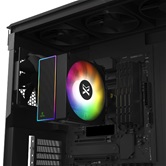 Кулер XASTRA AR400 ARGB BK  LGA1851/1700/1200/115X/AM5/AM4 (20шт/кор, TDP 220W, 4 тепл.трубки , PWM FAN ARGB 120mm , top cover with ARGB led,  black heatsink ) RET