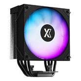 Кулер XASTRA AR400 FRGB BK  LGA1851/1700/1200/115X/AM5/AM4 (20шт/кор, TDP 220W, 4 тепл.трубки , PWM FAN FRGB 120mm , top cover with FRGB led, black heatsink ) RET