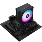 Кулер XASTRA AR400 FRGB BK  LGA1851/1700/1200/115X/AM5/AM4 (20шт/кор, TDP 220W, 4 тепл.трубки , PWM FAN FRGB 120mm , top cover with FRGB led, black heatsink ) RET