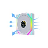 Вентилятор Lian Li UNI FAN SL WIRELESS LCD 120 Reverse Blade / 12RSLLCD1W1W WHITE / 120x124,5x28мм (1.6” LCD дисплей, PWM, ARGB, 1900 об/мин (Max.), 31dBa) / G99.12RSLLCD1W1W.R0