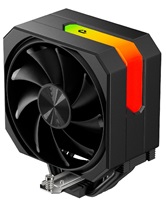 Кулер upHere UP1KC4 Black / 4HPx6mm, 230W TDP, single tower, 1x120mm fan, 600-1650RPM, 68 CFM, 25dBA, ARGB cover / UP1KC4