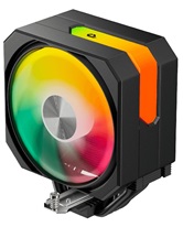 Кулер upHere UP1KC4C Black ARGB / 4HPx6mm, 230W TDP, single tower, 1x120mm ARGB fan, 600-1650RPM, 68 CFM, 25dBA / UP1KC4C