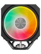 Кулер upHere UP1KC4C Black ARGB / 4HPx6mm, 230W TDP, single tower, 1x120mm ARGB fan, 600-1650RPM, 68 CFM, 25dBA / UP1KC4C