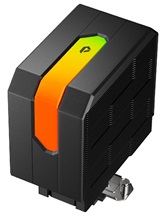 Кулер upHere UP1KC4C Black ARGB / 4HPx6mm, 230W TDP, single tower, 1x120mm ARGB fan, 600-1650RPM, 68 CFM, 25dBA / UP1KC4C