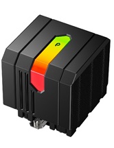 Кулер upHere UP2KC6 Black / 6HPx6mm, 265W TDP, dual tower, 2x120mm fans, 600-1650RPM, 68 CFM, 25dBA, ARGB cover / UP2KC6