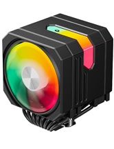 Кулер upHere UP2KC8C Black ARGB / 8HPx6mm, 280W TDP, dual tower, 2x120mm ARGB fans, 600-1650RPM, 68 CFM, 25dBA / UP2KC8C