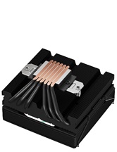 Кулер upHere H85K6 Black / 6HPx6mm, 180W TDP, top flow, 1x120mm fan, 600-1650RPM, 68 CFM, 25dBA / H85K6