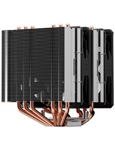 Кулер upHere D6SEK Black / 6HPx6mm, 260W TDP, dual tower, 2x120mm fans, 600-1600RPM, 68.2 CFM, 25dBA / D6SEK