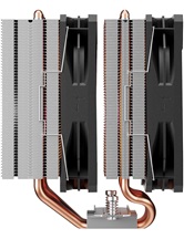 Кулер upHere D6SEC Black ARGB / 6HPx6mm, 260W TDP, dual tower, 2x120mm ARGB fans, 600-1600RPM, 68.2 CFM, 25dBA / D6SEC