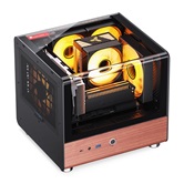 Корпус JONSBO TK-0 Black, TG (aquarium), mini-ITX, SFX, черный