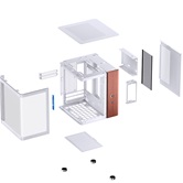 Корпус JONSBO TK-0 White, TG (aquarium), mini-ITX, SFX, белый