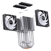 Кулер JONSBO CR-3000E(Color) Black LGA1700/1200/115X/AM5/AM4 (12шт/кор, TDP 260W, PWM, 2 x 120mm Dynamic Multi-Color LED Fan, 6 тепловых трубок, 4-pin) Retail