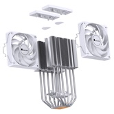 Кулер JONSBO CR-3000E(Color) White LGA1700/1200/115X/AM5/AM4 (12шт/кор, TDP 260W, PWM, 2 x 120mm Dynamic Multi-Color LED Fan, 6 тепловых трубок, белый, 4-pin) Retail
