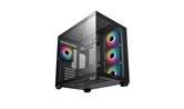 Корпус Deepcool CG530 4F, TG (aquarium), 4x120mm ARGB Fan, mini-ITX, mATX, ATX, черный