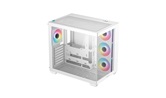 Корпус Deepcool CG530 4F WH, TG (aquarium), 4x120mm ARGB Fan, mini-ITX, mATX, ATX, белый