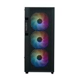 Корпус XASTRA  A302 4FRGB  Black ATX/Mesh/ tempered glass / 4x120mm FC120-FRGB fans/ A302-BK-FC120FRGB-4F-GL