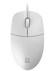 Мышь проводная  Defender Azora MB-241 USB, белый, 3D, 1200dpi, 1,8м, подсветка  (52242)