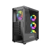 Корпус Powercase Mistral S4B, Tempered Glass, 4x 120mm FRGB Fans, чёрный, ATX  (CMSB-L4)