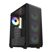 Корпус Powercase Mistral S4B, Tempered Glass, 4x 120mm FRGB Fans, чёрный, ATX  (CMSB-L4)