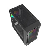 Корпус Powercase Mistral Micro X3B ARGB, Tempered Glass, 3x 120mm ARGB PWM Fan, чёрный, mATX  (CMMXB-A3)