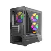 Корпус Powercase Mistral Micro C4B ARGB, Tempered Glass, 4x 120mm ARGB PWM Fan, чёрный, mATX  (CMMCB-A4)